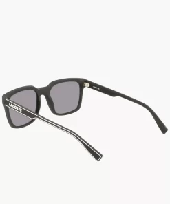 Lacoste Sonnenbrillen>Herren Sonnenbrille Mit Eckigem Kunststoffrahmen Matte Black 002