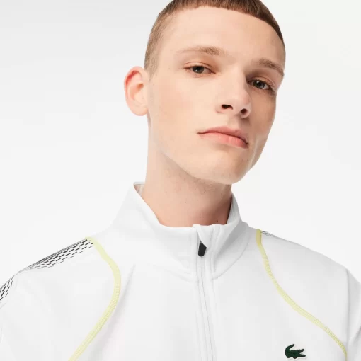 Lacoste Tennis>Herren Sweatshirt Tennis X Daniil Medvedev Weis / Gelb Wui