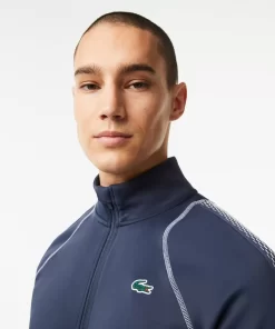 Lacoste Tennis>Herren Sweatshirt Tennis X Daniil Medvedev Blau / Weis C9C