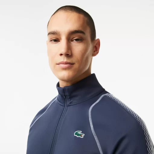 Lacoste Tennis>Herren Sweatshirt Tennis X Daniil Medvedev Blau / Weis C9C