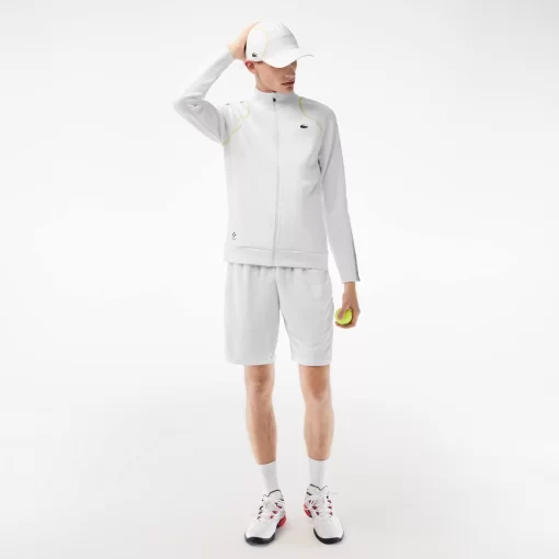 Lacoste Tennis>Herren Sweatshirt Tennis X Daniil Medvedev Weis / Gelb Wui