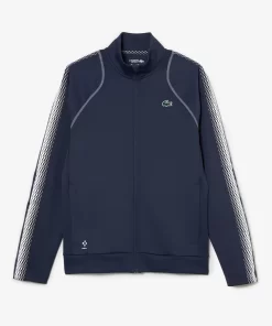 Lacoste Tennis>Herren Sweatshirt Tennis X Daniil Medvedev Blau / Weis C9C