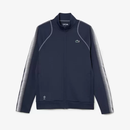 Lacoste Tennis>Herren Sweatshirt Tennis X Daniil Medvedev Blau / Weis C9C