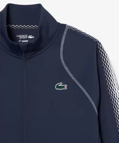 Lacoste Tennis>Herren Sweatshirt Tennis X Daniil Medvedev Blau / Weis C9C