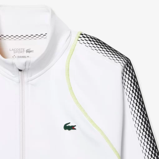 Lacoste Tennis>Herren Sweatshirt Tennis X Daniil Medvedev Weis / Gelb Wui