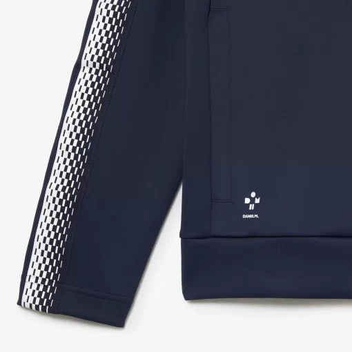 Lacoste Tennis>Herren Sweatshirt Tennis X Daniil Medvedev Blau / Weis C9C