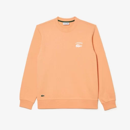 Lacoste Sweatshirts>Herren Sweatshirt Mit -Schriftzug Hell Orange Heb