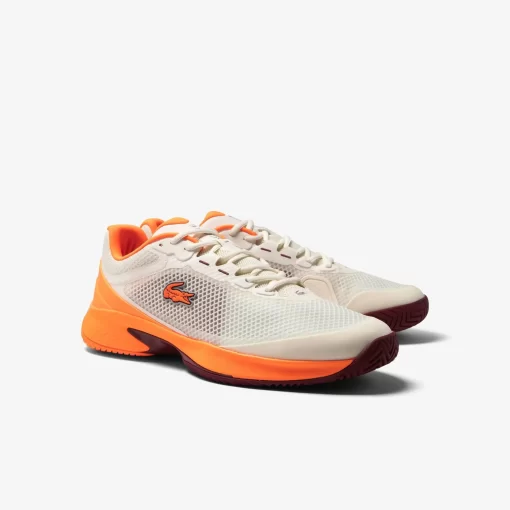 Lacoste Tennis>Herren Tennisschuhe Tech Point Aus Textil Off Wht/Org 157