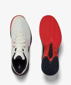 Lacoste Tennis>Herren Tennisschuhe Tech Point Aus Textil Off White/Navy Wn1