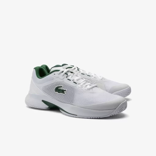 Lacoste Tennis>Herren Tennisschuhe Tech Point White/Dark Green 1R5