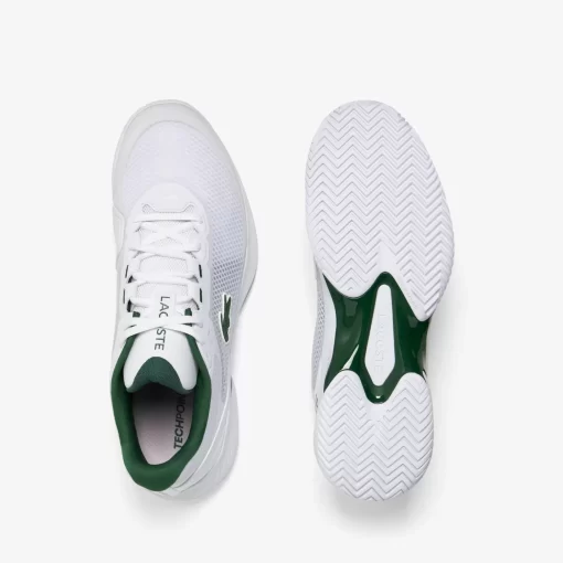 Lacoste Tennis>Herren Tennisschuhe Tech Point White/Dark Green 1R5