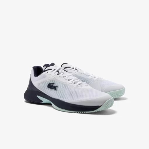 Lacoste Tennis>Herren Tennisschuhe Tech Point Aus Textil White / Navy 042