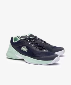 Lacoste Tennis>Herren Tennisschuhe Tech Point Aus Textil Nvy/Lt Trqs 14B