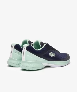 Lacoste Tennis>Herren Tennisschuhe Tech Point Aus Textil Nvy/Lt Trqs 14B