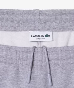 Lacoste Hosen & Shorts>Herren Trainingshosen Mit Logo Und Kontraststreifen Heidekraut Grau / Weis Bg3