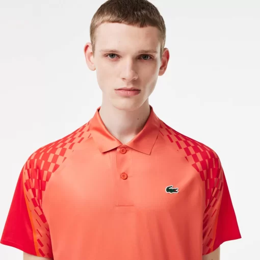 Lacoste Tennis>Herren Trikolor-Poloshirt Tennis X Novak Djokovic Orange / Rot / Orange Xij