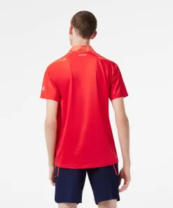 Lacoste Tennis>Herren Trikolor-Poloshirt Tennis X Novak Djokovic Orange / Rot / Orange Xij