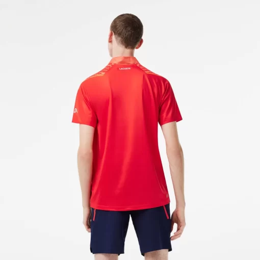 Lacoste Tennis>Herren Trikolor-Poloshirt Tennis X Novak Djokovic Orange / Rot / Orange Xij