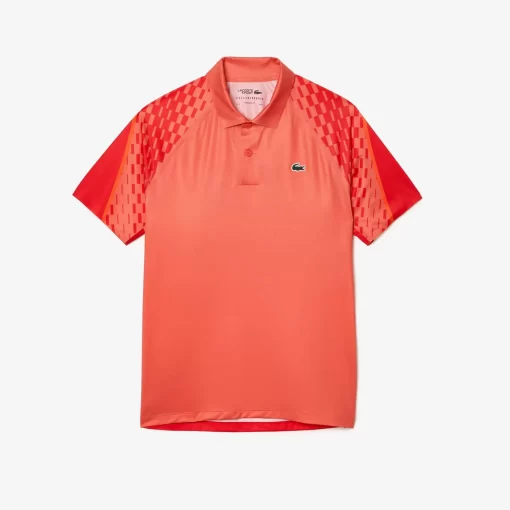 Lacoste Tennis>Herren Trikolor-Poloshirt Tennis X Novak Djokovic Orange / Rot / Orange Xij