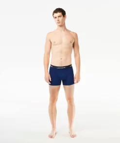 Lacoste Unterwäsche & Loungewear>Herren Trunks Aus Mikrofaser Im 3Er-Pack Navy Blau / Blau Vuc