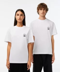 Lacoste T-Shirts>Herren T-Shirt Aus Bio-Baumwolljersey Weis 001