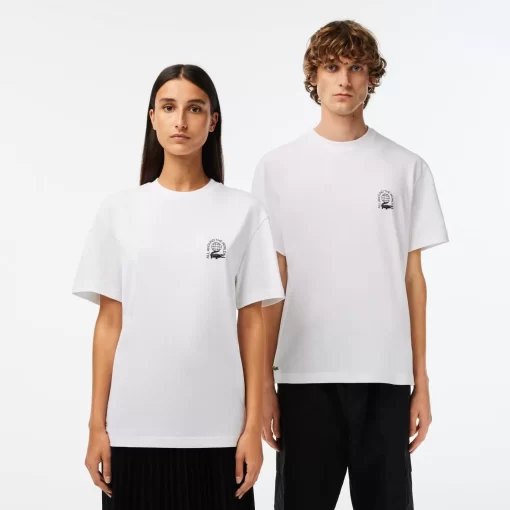 Lacoste T-Shirts>Herren T-Shirt Aus Bio-Baumwolljersey Weis 001