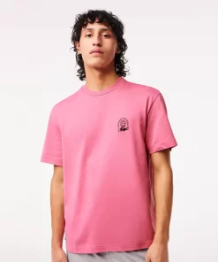 Lacoste T-Shirts>Herren T-Shirt Aus Bio-Baumwolljersey Reseda Rosa 2R3