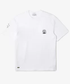 Lacoste T-Shirts>Herren T-Shirt Aus Bio-Baumwolljersey Weis 001