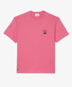 Lacoste T-Shirts>Herren T-Shirt Aus Bio-Baumwolljersey Reseda Rosa 2R3