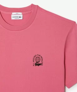 Lacoste T-Shirts>Herren T-Shirt Aus Bio-Baumwolljersey Reseda Rosa 2R3