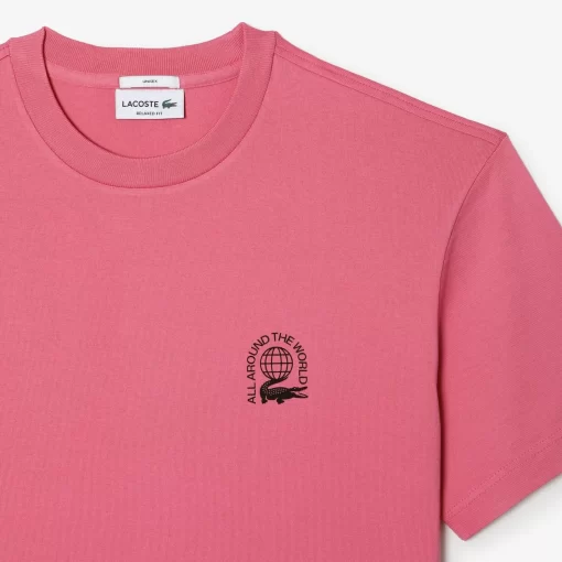 Lacoste T-Shirts>Herren T-Shirt Aus Bio-Baumwolljersey Reseda Rosa 2R3