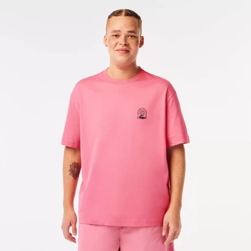 Lacoste T-Shirts>Herren T-Shirt Aus Bio-Baumwolljersey Reseda Rosa 2R3