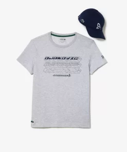 Lacoste Tennis>Herren T-Shirt Tennis X Novak Djokovic Heidekraut Grau Cca