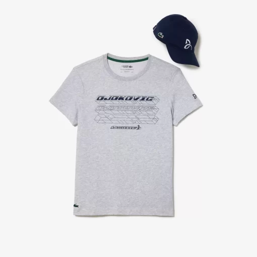 Lacoste Tennis>Herren T-Shirt Tennis X Novak Djokovic Heidekraut Grau Cca