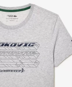 Lacoste Tennis>Herren T-Shirt Tennis X Novak Djokovic Heidekraut Grau Cca