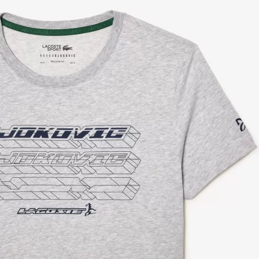 Lacoste Tennis>Herren T-Shirt Tennis X Novak Djokovic Heidekraut Grau Cca