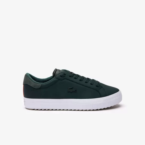 Lacoste Outdoor>Herren Winter-Outdoor-Sneakers Powercourt Aus Leder Dk Grn/Wht 2D2