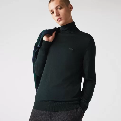 Lacoste Pullover>Herren Woll-Pullover Mit Rollkragen Sinople Grun Yzp