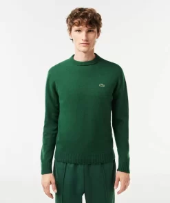 Lacoste Pullover>Herren Woll-Pullover Mit Rundhals Grun 132