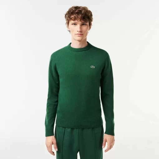 Lacoste Pullover>Herren Woll-Pullover Mit Rundhals Grun 132