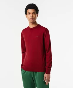 Lacoste Pullover>Herren Woll-Pullover Mit Rundhals Burgunder 476