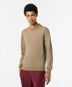 Lacoste Pullover>Herren Woll-Pullover Mit Rundhals Beige Cb8