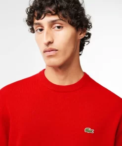 Lacoste Pullover>Herren Woll-Pullover Mit Rundhals Rot 240