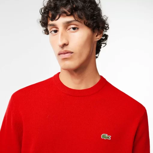 Lacoste Pullover>Herren Woll-Pullover Mit Rundhals Rot 240