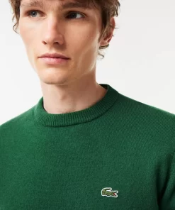 Lacoste Pullover>Herren Woll-Pullover Mit Rundhals Grun 132