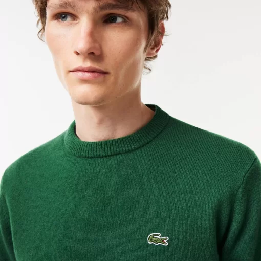 Lacoste Pullover>Herren Woll-Pullover Mit Rundhals Grun 132