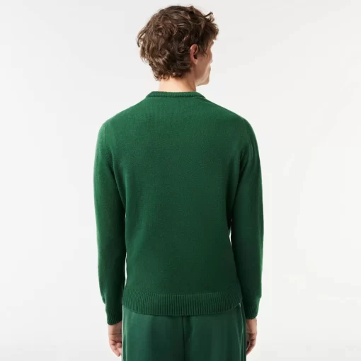 Lacoste Pullover>Herren Woll-Pullover Mit Rundhals Grun 132