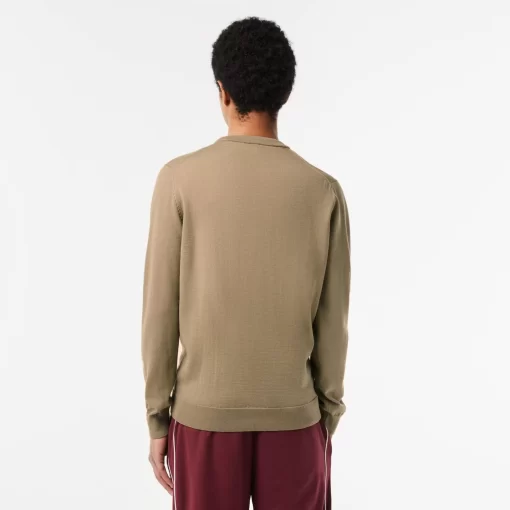 Lacoste Pullover>Herren Woll-Pullover Mit Rundhals Beige Cb8