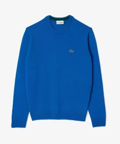 Lacoste Pullover>Herren Woll-Pullover Mit Rundhals Blau Siy