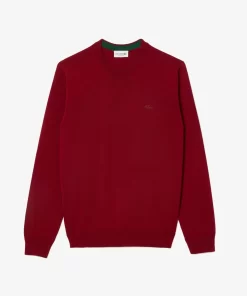 Lacoste Pullover>Herren Woll-Pullover Mit Rundhals Burgunder 476